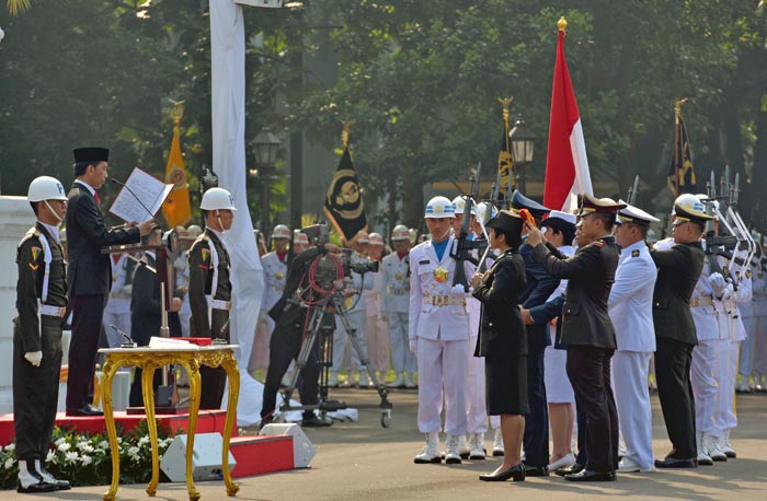 Presiden Jokowi Ingatkan 729 Perwira Remaja Tingkatkan Sinergi TNI dan Polri
